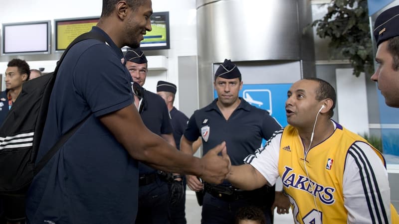 Boris Diaw à la rencontre des supporters des Bleus