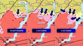 Evolution de la ligne de front dans la région de Kherson