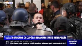 La Sorbonne occupée: les images de l'intervention policière pour évacuer les manifestants propalestiniens