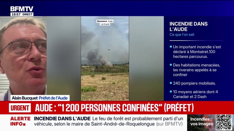 Incendie dans l'Aude: une cellule de crise activée par la préfecture, 1.200 personnes confinées