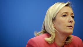 Marine Le Pen lors d'une conférence de presse au QG du FN le 15 octobre dernier.