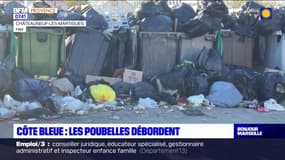 Bouches-du-Rhône: des éboueurs de la Côte bleue en grève, les poubelles débordent