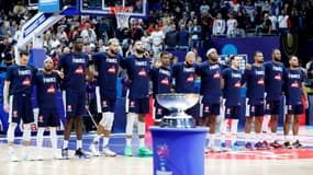 L'équipe de France de basket à l'Euro. 