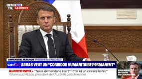Emmanuel Macron: "Il était essentiel de venir ici à la rencontre du président de l'Autorité palestinienne et du peuple palestinien"