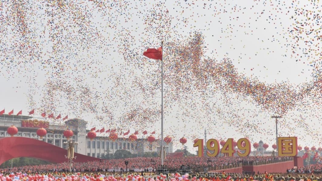Sur la place Tiananmen, à Pékin, le 1er octobre. Sur la place Tiananmen, à Pékin, le 1er octobre.