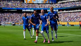 Cole Palmer et les Blues célébrent un but face au PSG, le 13 juillet 2025.