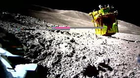 Une photo prise par un véhicule d’excursion lunaire 2 (LEV-2) sonde japonaise SLIM, sur la Lune, le 20 janvier 2024.