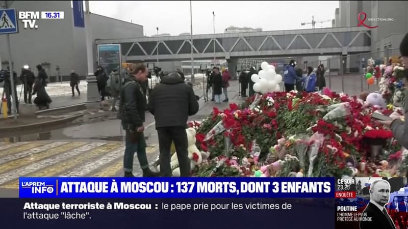 Attaque terroriste près de Moscou: les Russes rendent hommage aux victimes