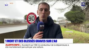 A8: un mort et six blessés dans un accident grave