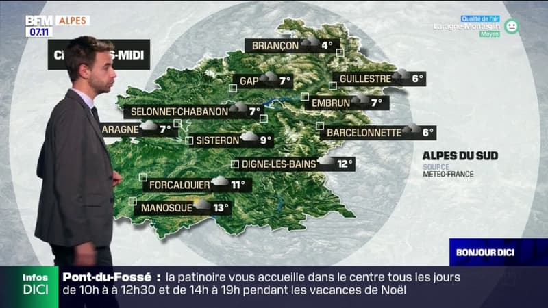 Météo Alpes du Sud: journée nuageuse avec des éclaircies localement