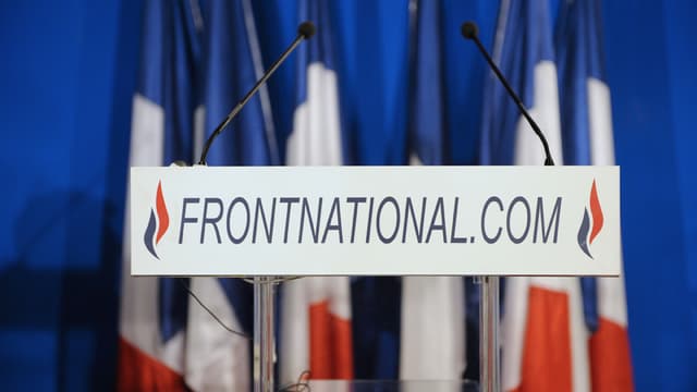 Une conférence de presse du Front national à Nanterre, en 2011 (Photo d'illustration)