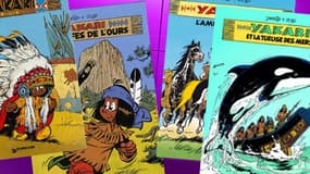 Couvertures d'albums de Yakari, illustrés par Derib et scénarisés par Job. Le dernier, "Yakari et la tueuse des mers", vient de paraître.