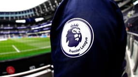 Le logo de la Premier League, à Londres le 1er mai 2022