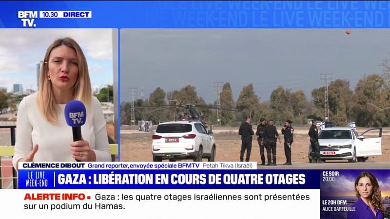 Les quatre otages israéliennes ont été remises à la Croix-Rouge et se dirigent vers une base militaire de Tsahal