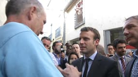 Emmanuel Macron, lors d'un déplacement dans l'Hérault vendredi 27 mai.