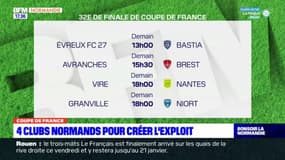 Coupe de France de foot: quatre clubs normands engagés ce week-end pour les 32e de finale