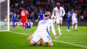 Rayan Cherki buteur face à l’Olympiacos, ce jeudi en Ligue Europa (le 26/09/2024)