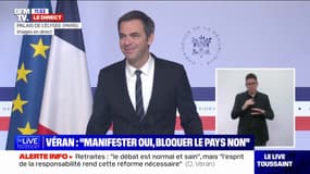Olivier Véran à la veille de la mobilisation contre les retraites: "Nous sommes calmes et déterminés"