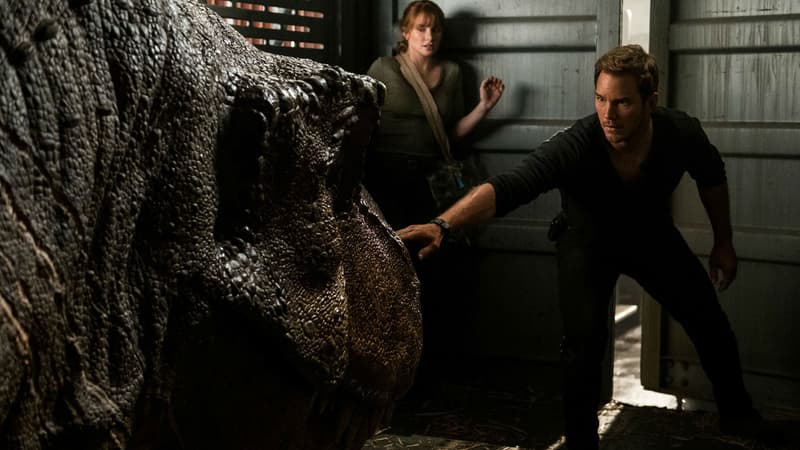 Chris Pratt et Bryce Dallas Howard dans "Jurassic World: Fallen Kingdom"