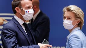 Emmanuel Macron à Bruxelles le 21 juillet dernier.