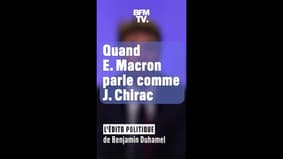 "Ça m'en touche une sans faire bouger l'autre": quand Emmanuel Macron cherche à parler comme Jacques Chirac