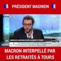 Tours: Emmanuel Macron interpellé par des retraités 