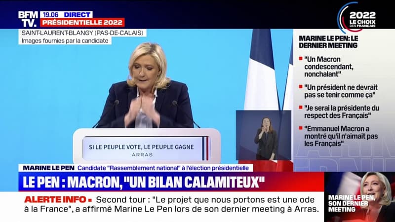 Marine Le Pen tacle le 