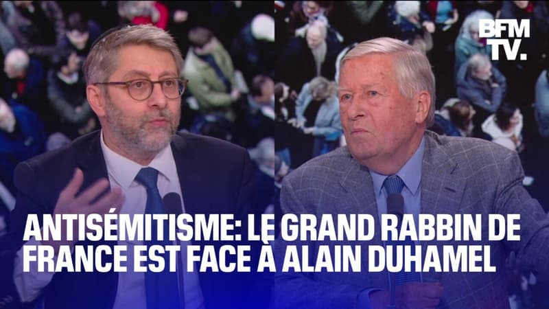 Marche contre l'antisémitisme: le Grand Rabbin de France est face à Alain Duhamel