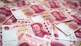 Une photo d'illustration prise le 14 janvier 2020 montrant des billets de 100 yuan chinois à Pékin.