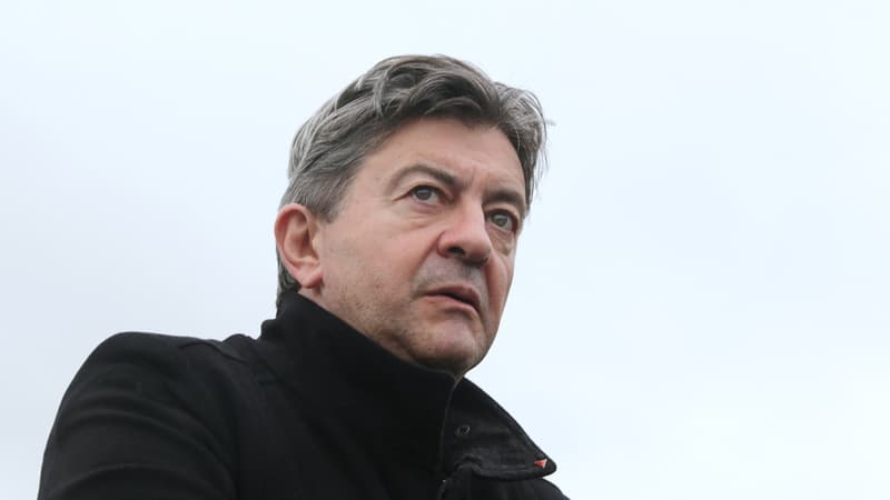 Jean-Luc Mélenchon le 13 novembre 2013 à Pau, lors de la campagne pour les élections municipales de mars 2014.
