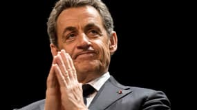 Nicolas Sarkozy, lors de son meeting à Chalon-sur-Saône, le 19 février 2015.