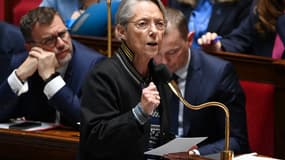 Elisabeth Borne le 14 mars 2023 à l'Assemblée nationale.