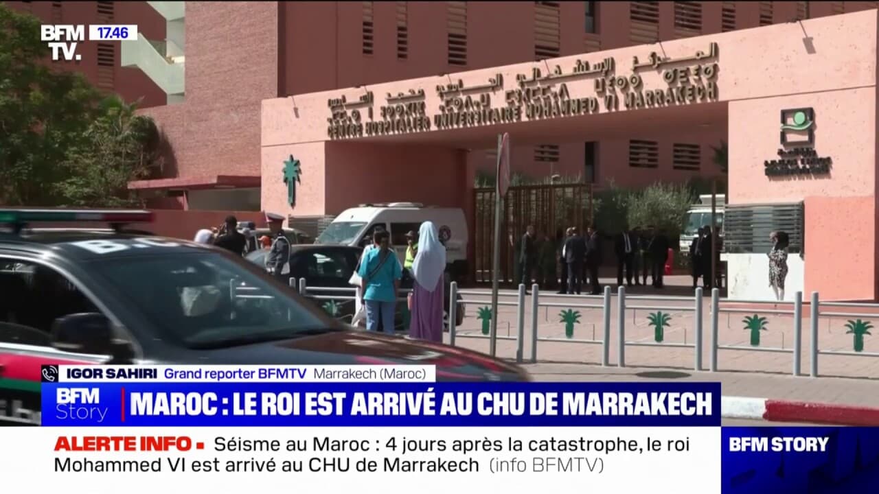 Maroc le roi Mohammed VI est arrivé au CHU de Marrakech