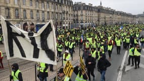 Manifestation des gilets jaunes à Bordeaux le 29 décembre 2018.