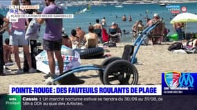 Marseille: des fauteuils roulants de plage à la Pointe-Rouge