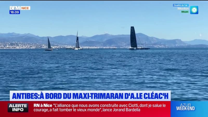 Antibes: découvrez le maxi-trimaran d'Armel Le Cléac'h