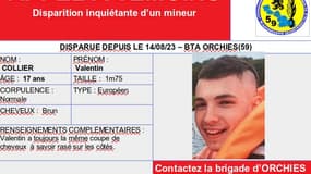 La gendarmerie a lancé un appel à témoins après la disparition d'un adolescent de 17 ans.