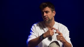 Gerard Piqué lors d'un discours à Malaga en tant que patron du groupe Kosmos, septembre 2023
