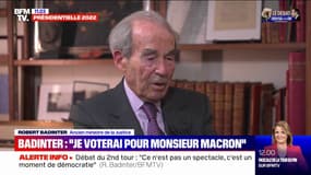 Robert Badinter sur Jean-Luc Mélenchon: "J'aurais préféré qu'il dise plus clairement que pour battre Marine Le Pen, il faut voter Macron"