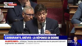 "Vous êtes faible avec les forts et fort avec les faibles": Patrick Kanner tacle Élisabeth Borne sur sa gestion de la crise des carburants