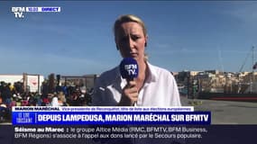 Immigration: depuis Lampedusa, Marion Maréchal estime que le gouvernement italien est "abandonné" par l'UE