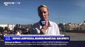 Immigration: depuis Lampedusa, Marion Maréchal estime que le gouvernement italien est "abandonné" par l'UE