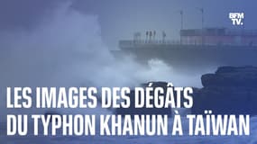 Après le Japon, le typhon Khanun balaie à son tour l'île de Taïwan