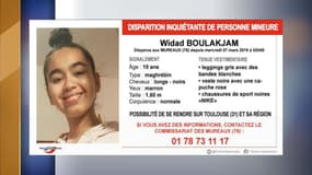 Widad a disparu aux Mureaux.