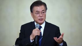 Le président sud-coréen Moon Jae-In à Séoul, le 17 août 2017 - 