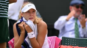 Mirra Andreeva après sa défaite à Wimbledon, le 10 juillet 2023