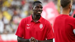 Le milieu de terrain français Paul Pogba lors de l'échauffement de Monaco, 8 août 2025