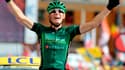 Pierre Rolland, ici lors de son succès à l'Alpe d'Huez (Tour de France 2011).