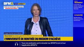 "En neuf mois, le gouvernement Bayrou est parvenu à doter la France d'un budget", affirme la secrétaire générale du MoDem
