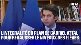 L'intégralité du plan de Gabriel Attal pour rehausser le niveau des élèves français